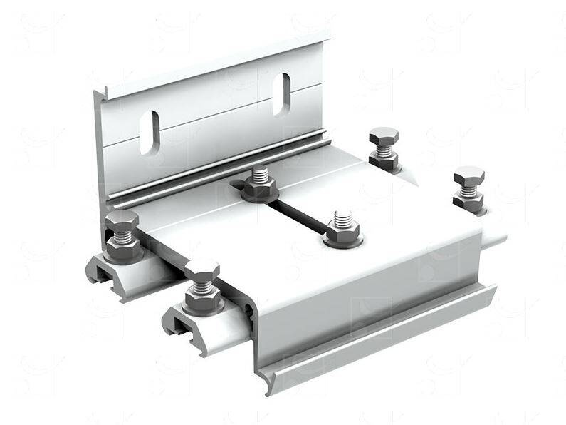 Podwójny łącznik szyny MANTION 11113MD, aluminium