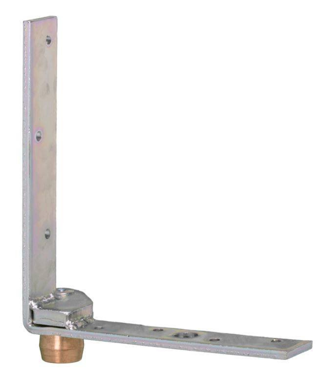 Dolny narożnik do skrzydeł drewnianych NIKO 35.M98, ocynk