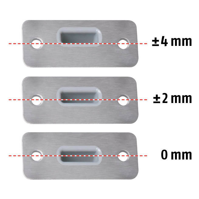 Zestaw dolnych, wąskich gniazd do zasuwy drzwiowej PLANET BM 5x13 mm (900345)