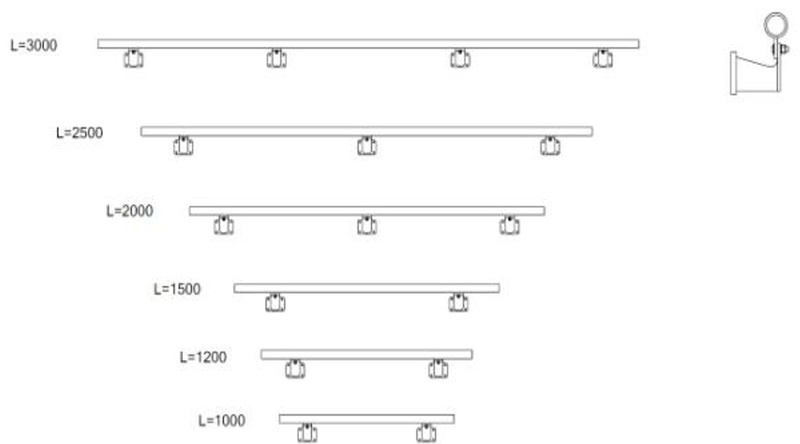 Ścienna poręcz do ramp najazdowych ALTEC AOL-R, 3000 mm (081.40.311)