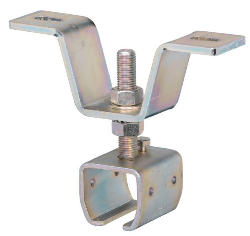 Regulowany uchwyt szyny z wspornikiem NIKO 54.B44, stal nierdzewna AISI 304