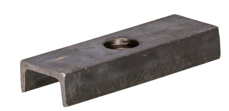 Płytka montażowa do skrzydeł metalowych NIKO 26.F03, stal czarna