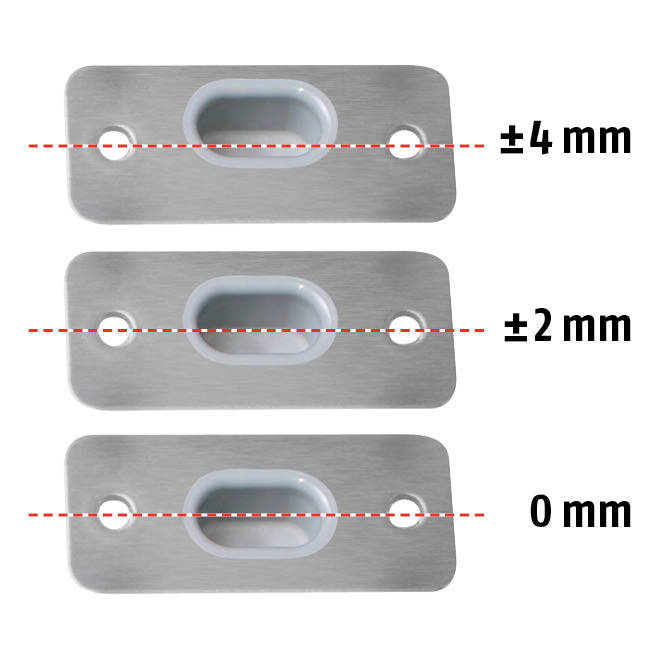 Zestaw dolnych, wąskich gniazd do zasuwy drzwiowej PLANET BM Ø10 mm (900344)
