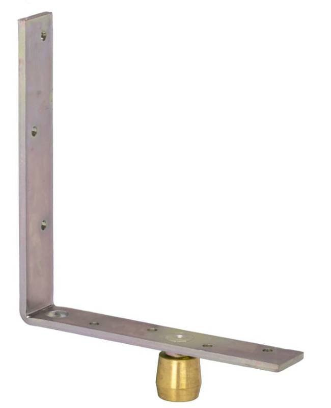 Dolny narożnik do skrzydeł drewnianych NIKO 34.M85, ocynk